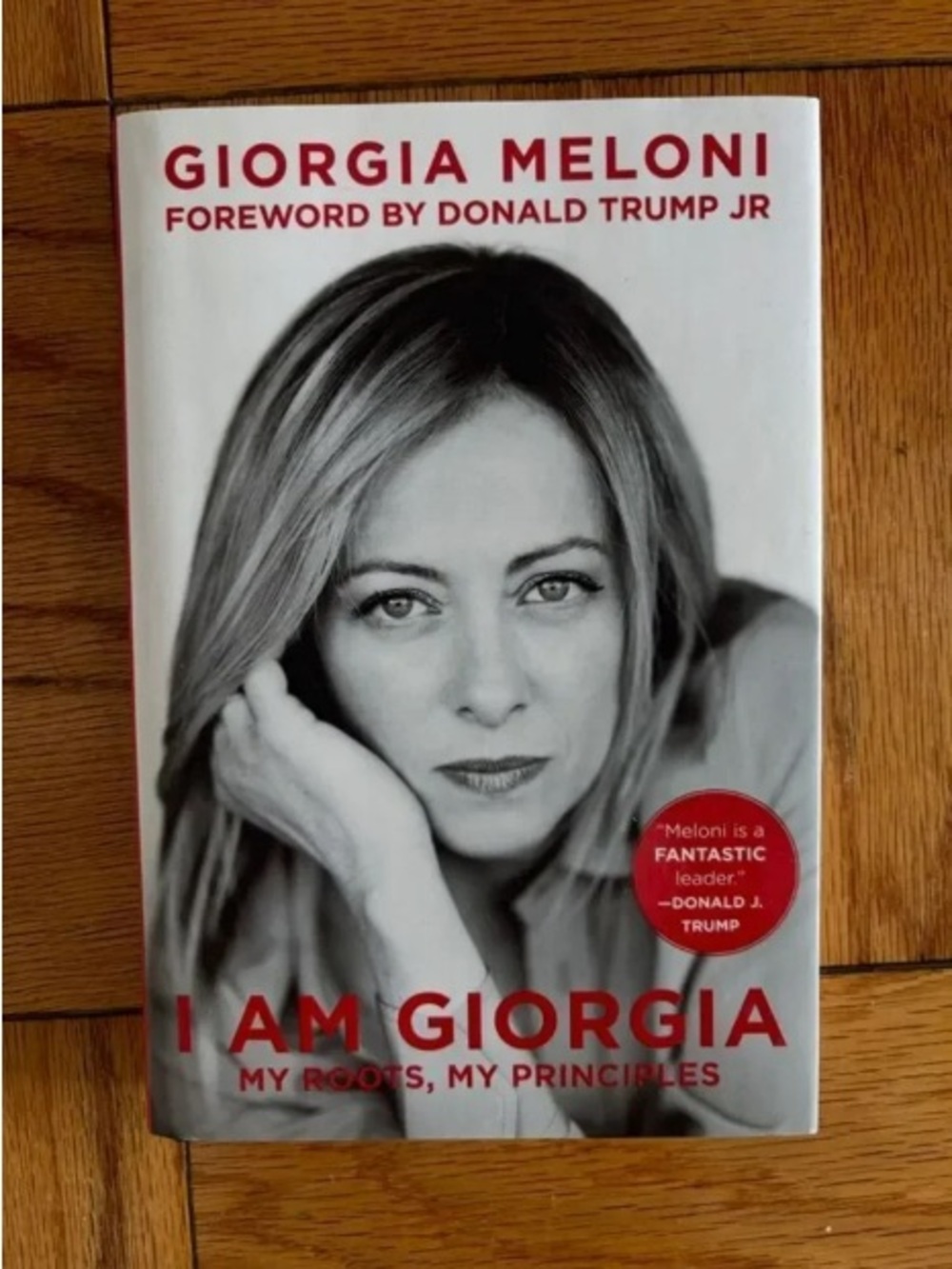 I Am Giorgia Hardcover Book - White/Black/Cream Cover
